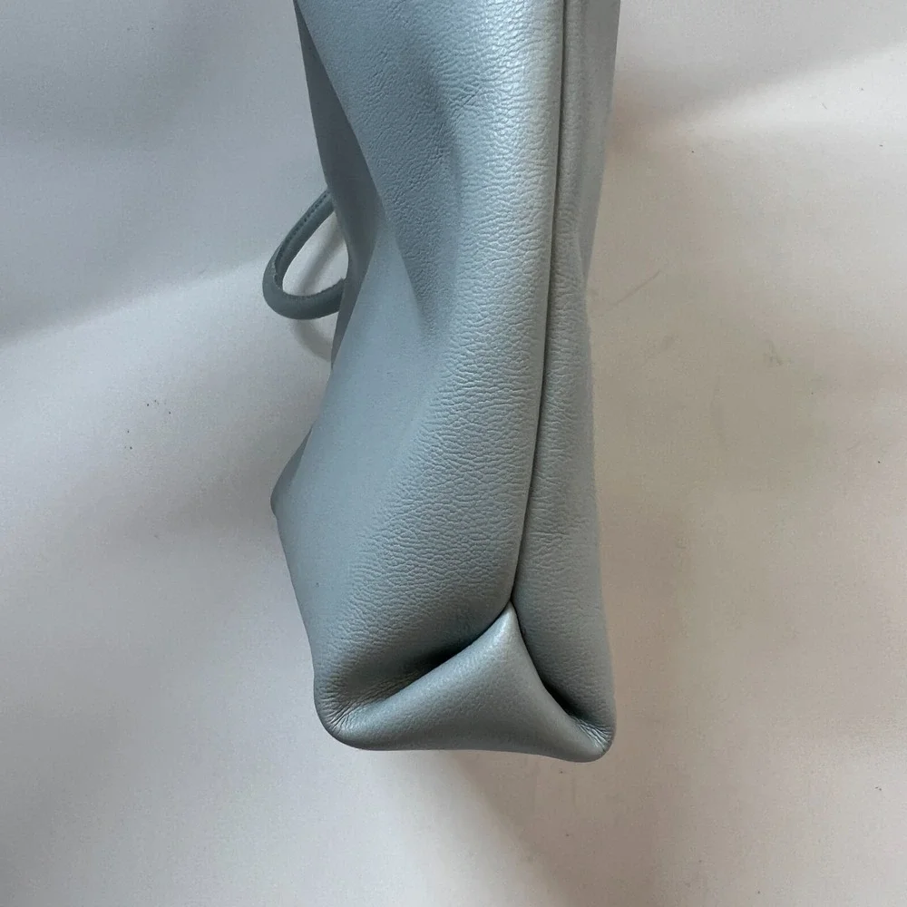 A New Day Light Blue Cinch Top Crossbody Purse‎ Faux Leather Good Condition